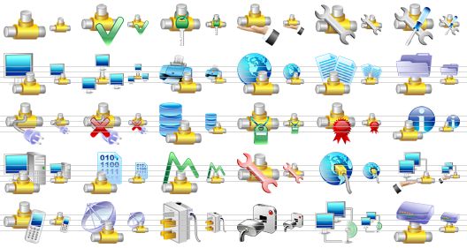 small network icons - network connection, access network, network key, network support, network tool, network tools, network computer, network group, network printer, global network, network files, network folder, connect network, disconnect network, network data, network id, network certificate, network status, network server, data transfer, traffic, repair connection, network connections, local area connection, cell network connection, satellite connection, phone connection, lost communications, wireless connection, network hub icon